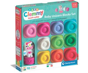 CLEMENTONI - Boîte Arc-en-ciel 10 cubes Clemmy et Licorne
