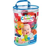 Clementoni | Clemmy - Sac Souple 40 Blocs de Construction Souples pour Enfants 6-36 Mois | Touch & Play | Stimulation Sensorielle | Jouet Bébé Tactile Lavable | Motricité Fine
