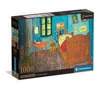 Clementoni – Puzzle 1000 pièces Museum Bedroom in Arles Compact Box, Fabriqué en Italie