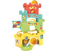 Clementoni Baby 17226 - Château Roule-Boule - Premières Activités - Jeu d'Eveil pour Bébés et Jeunes Enfants - De 10 à 36 Mois - Plastique Recyclé