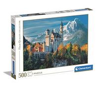 Clementoni - Château Neuschwanstein - Puzzle de 500 Pièces - Jeu de Patience et de Réflexion - Format Paysage - Image Net - 49 x 36 Cm - À Partir de 14 Ans