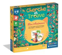 Clementoni - Cherche et Trouve - Thème Animaux dès 5 Ans - Jeu Ludique et Éducatif Enfant - Jeu de Société Logique - Mémoire - Simple : Retourne Une Carte et Retrouve l’Animal - Fabriqué en Italie