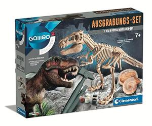 Clementoni Clementoni 59311 Galileo Discovery Kit d'excavation avec Squelette de Dinosaures Comprenant Marteau, Burin et pâte à Modeler pour Enfants à partir de 7 Ans