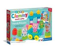 Clementoni – Ensemble de construction Soft Clemmy 17835 Baby Hero & Princess, briques douces 6 mois