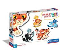 CLEMENTONI - Coffret 4 Puzzles évolutifs - Puzzles de 2, 3, 4 et 5 pièces - Formes variées avec Niveaux de difficulté progressifs - pièces épaisses et Solides