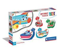 CLEMENTONI - Coffret de 4 Puzzles avec 2, 3, 4 et 5 pièces - Formes variées et Niveaux de difficulté progressifs - pièces épaisses et résistantes - 20811