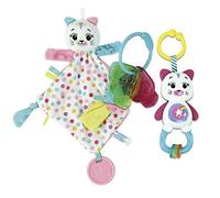 Clementoni - Coffret de Naissance Chaton - Baby Gift Set Kitty - Jouets Educatifs - Développement Multisensoriel - Doudou, Hochet, Clés en Plastique - pour Enfants Dès 0 Mois