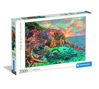 Clementoni Collection Painted Manarola Puzzle 2000 pièces pour Adultes, Paysage Artistique Italien, Images Haute définition, matériaux durables, 97,5 x 66,8 cm, 32569