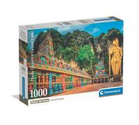 Puzzle CLEMENTONI Compact 1000 pièces Painted Batu Caves 70 x 50 cm Coffret fermé avec poster