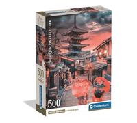Clementoni – Puzzle pour adultes Evening in Kyoto – 500 pièces HQC boîte compacte, Fabriqué en Italie