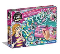 Clementoni | Crazy Chic 7 Ans+ | Coffret Création Bijoux DIY Lettres, Perles et Strass | Atelier Bracelets et Colliers Personnalisés | Activité Créative Cadeau Enfant | Créé en Italie