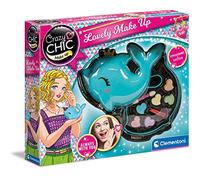 Clementoni | Crazy Chic Beauté - Palette de Maquillage Dauphin pour Enfants 6 Ans+ | Cosmétiques Enfant | Fards à Paupières, Rouge à Lèvres, Applicateur | Jeu Créatif Make up Portable