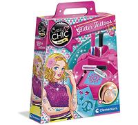 Clementoni - Crazy Chic-Glitter Tattoo, Dessin Animé, Multicolore, 3 (EU), 18513