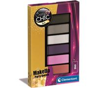 Clementoni Crazy Chic Teen-Eyeshadow : Party Queen-Trousse Ombre, Safe et Antiallergique Astuces, Kit cosmétique fille 9 ans, facilement lavable à l'eau, Multicolore - 18835