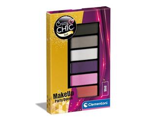 Clementoni Crazy Chic Teen-Eyeshadow: Party Queen-Trousse Ombres, Trucs sûrs et Anti-allergiques, Trousse de cosmétiques pour Filles 9 Ans, Facile à Laver à l'eau, Multicolore - 18835