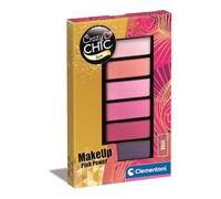 Clementoni Crazy Chic Teen-Eyeshadow: Pink, Trousse Ombres, astuces sûres et anti-allergiques, Trousse Cosmétique pour Filles 9 ans, facile à laver à l'eau, Multicolore - 18852