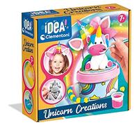 Clementoni - Créations Licornes - Jeu de Créativité et d'Imagination - Pâte à Modeler - Peinture - Serre Tête - Bracelet - pour Enfants à Partir de 7 Ans