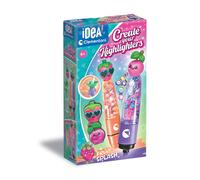 Clementoni Idea - Create Your Highlighters Fruit Splash, Kit créatif pour enfants 6 ans et surligneurs personnalisables avec décorations et personnages Fruit, 18395