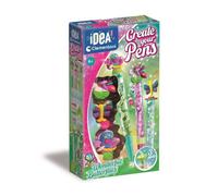 Clementoni Idea - Create Your Pens: Wonderful Butterflies, Laboratoire des stylos personnalisés, Kit créatif pour enfants 6 ans avec 3 stylos personnalisables avec encres et accessoires, 18873