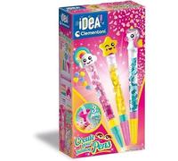 Clementoni - Créer tes stylos - Mini atelier des Stylos - Thème Fantaisie - 3 à créer - Dès 6ans