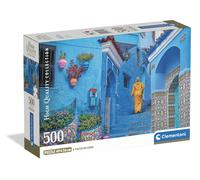 Clementoni – Puzzle Blue Street of Chefchaouen – 500 pièces – 14 ans et +