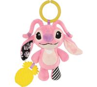Clementoni Disney Ange en peluche pour la route - Jouet doux à suspendre avec éléments multisensoriels, hochet et différents tissus, Lavable, Stimule le développement sensoriel, 3 mois et plus