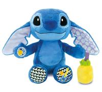Clementoni | Disney Baby Stitch Peluche Musicale 0-36 Mois | Sons de Stitch, Musique & Berceuses Douces | Hochet Ananas Amovible | 2 Modes Jeu & Détente | Éveil Sensoriel | Jouet Sonore Bébé