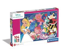 Clementoni- Disney Classics Alice Supercolor Alice-104 Pièces, Enfants 6 Ans, Puzzle Dessin Animé-Fabriqué en Italie, 25748