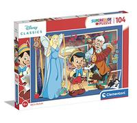Clementoni- Disney Classics Pinocchio Supercolor Pinocchio-104 Pièces, Enfants 6 Ans, Puzzle Dessin Animé-Fabriqué en Italie, 25749