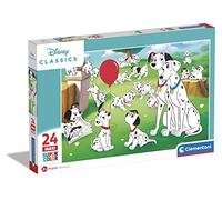 Clementoni - Disney Classique - Les 101 Dalmatiens - Puzzle de 24 Maxi Pièces - Jeu de Patience et de Réflexion - Format Paysage - Image Net - 62 x 42 Cm - pour Enfants À Partir de 3 Ans