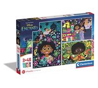 Clementoni- Disney Encanto Supercolor Encanto-3x48 Enfants 5 Ans, Boîte De 3 (48 Pièces), Puzzle Dessin Animé-Fabriqué en Italie, 25286