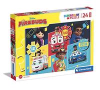 Clementoni- Disney Firebuds Supercolor Firebuds-24 Maxi Pièces, Enfants 3 Ans, Puzzle Dessin Animé-Fabriqué en Italie, 24244