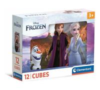 Clementoni Disney Frozen 12 cubes puzzle enfants - Jeu d'adresse pour enfants à partir de 3 ans - Jouets sensoriels et de motricité 41192