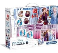 Clementoni Disney Frozen 2-4in1 set (memo, puzzle 30 et 48 pièces, 6 cubes) - jeux éducatifs pour enfants - jeu de mémoire et de logique 18292