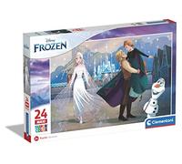 Clementoni- Disney Frozen Supercolor Reine des Neiges-24 Maxi Pièces, Enfants 3 Ans, Puzzle Dessin Animé-Fabriqué en Italie, 24242