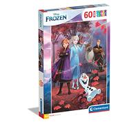 Clementoni- Disney Frozen Supercolor Reine des Neiges-60 Maxi Pièces, Enfants 4 Ans, Puzzle Dessin Animé-Fabriqué en Italie, 26474