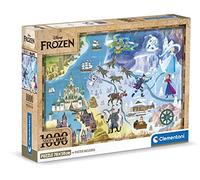 Clementoni Disney Maps Frozen-1000 Pièces-Puzzle, Divertissement pour Adultes-Fabriqué en Italie, 39784