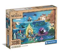 Clementoni Disney Maps Little Mermaid-1000 Pièces-Puzzle, Divertissement pour Adultes-Fabriqué en Italie, 39783