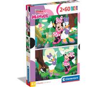 Clementoni Disney Minnie Kinder Puzzle 2 x 60 pièces - Puzzle Disney 27 x 19 cm pour enfants à partir de 4 ans - Jeu d'adresse de Clementoni 24815