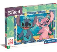 Clementoni Disney Stitch Puzzle avec 104 super pièces pour enfants à partir de 6 ans, puzzle coloré pour enfants avec une luminosité particulière, 27573