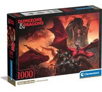 Clementoni Dungeons & Dragons - 1000 pièces - Puzzle, poster inclus, amusant pour les adultes, Made in Italy, 39914, Multicolore
