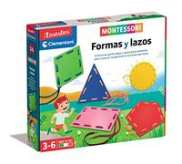 Clementoni Education Clementoni Montessori Formes et Liens, Jeu éducatif Géométrie, Jouet Espagnol à partir de 3 Ans (55450), Divers, Moyen