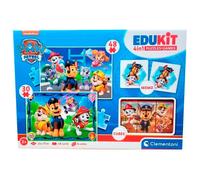 Clementoni Edukit 4 Jeux En 1 Mémo + Puzzle + Dominos + Cubes La Pat´ Patrouille