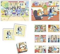 Clementoni - Edukit - Bluey - Coffret apprentissage 4 en 1 - 2 puzzles, 1 mémo, 1 jeu de 6 cubes - Fabriqué en Italie - Dés 4ans