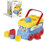 Clementoni – Jouet d'éveil Bus des Formes Mickey Mouse – Apprentissage formes et couleurs – 10 mois+