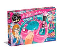 Clementoni - Jeu créatif Nail Art Studio pour enfant - Kit complet vernis, stickers, paillettes