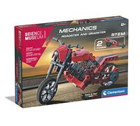 Clementoni - Ensemble de Construction Roadster et Dragster : avec Plus de 90 pièces, Jouets d'apprentissage STEM pour Enfants, kit éducatif, Engrenages et Transmission (8 Ans et Plus)