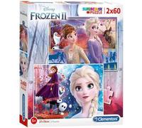 Clementoni Puzzle Disney Frozen 2 – 2×60 pièces – 4 ans+ – 27×19 cm – Elsa, Anna, Olaf