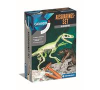 Clementoni Galileo Discovery - Kit d'excavation Velociraptor pour Enfants à partir de 7 Ans - Déterrer des fossiles de Dinosaures avec Marteau et ciseau - pour Petits chercheurs - Clementoni 59174