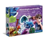 Clementoni Galileo Lab 59005 Kit d'excavation de minéralogie et de Cristaux pour Enfants à partir de 8 Ans avec Outils de creusement et géode en Cristal